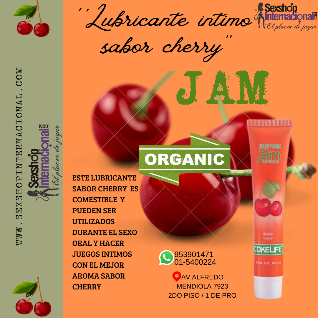 LUBRICANTE JAM CHERRY TIENDA EROTICA OLIVOS